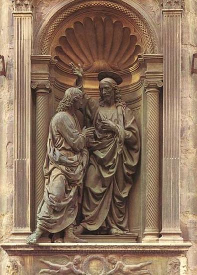 Andrea della Verrocchio Christ and Doubting Thomas oil painting picture
